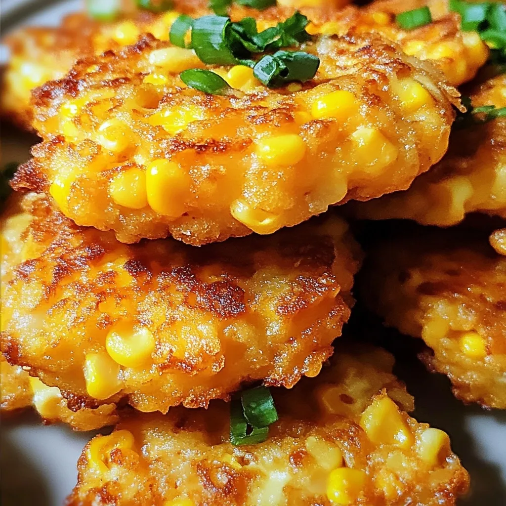 Incredible Crispy Cheesy Corn Fritters - Simple Homemade Recipe - tertiary view