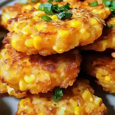 Incredible Crispy Cheesy Corn Fritters - Simple Homemade Recipe - secondary view