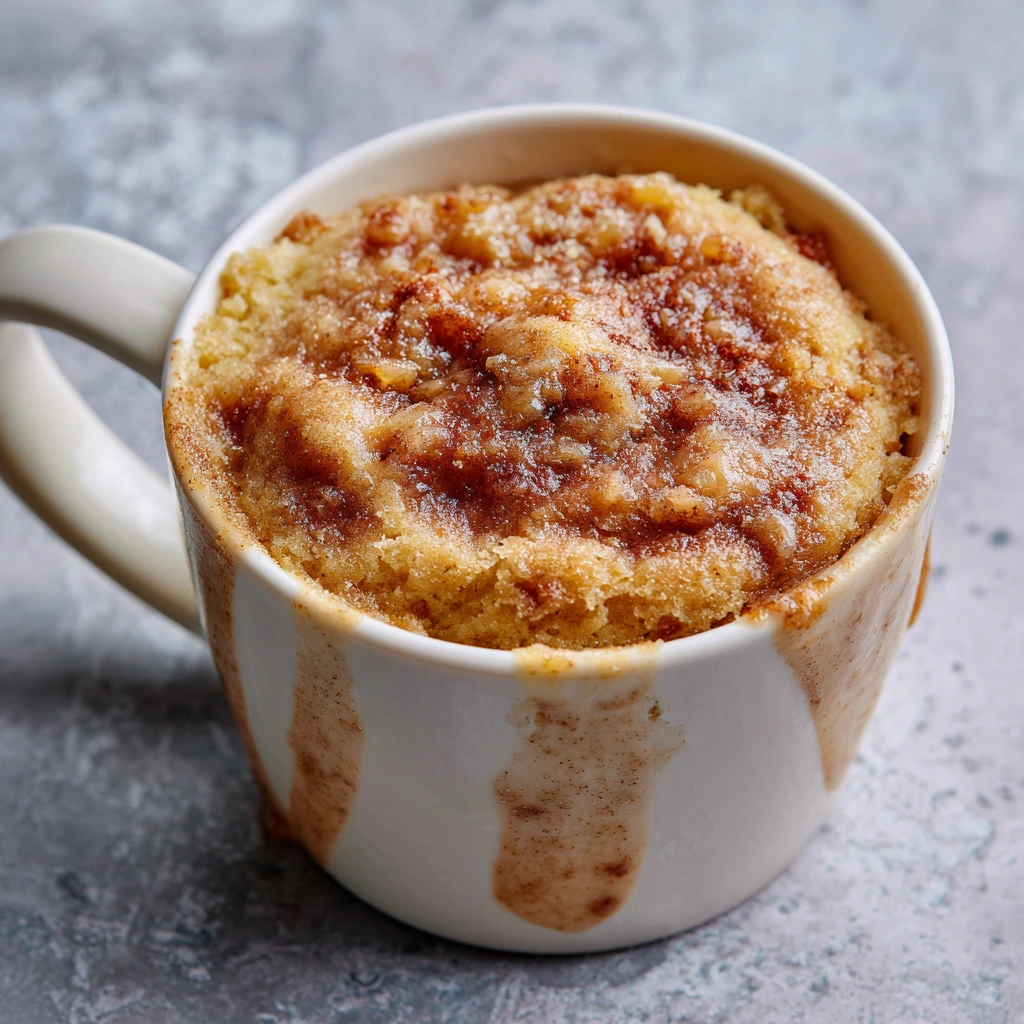 Quick and Easy 2-Minute Apple Mug Cake with Cinnamon and Vanilla