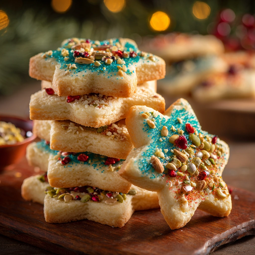 Irresistible 7-Ingredient Christmas Butter Cookies with Vanilla and Nutmeg