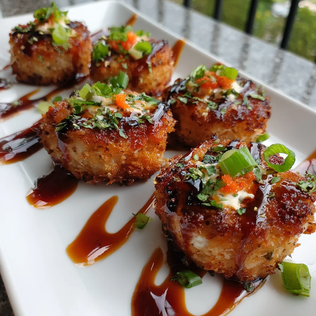 Crispy Bang Bang Salmon Bites with Spicy Sweet Chili Glaze and Sesame Seeds