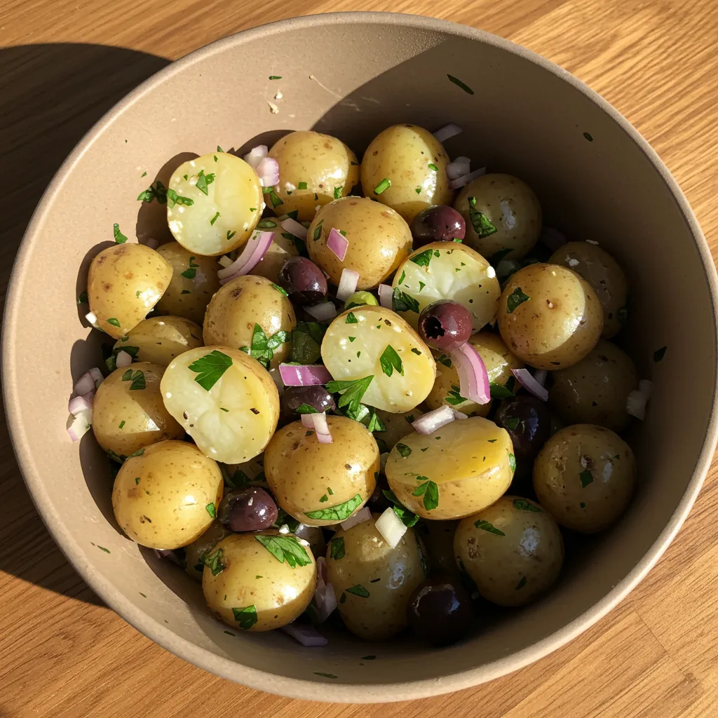 Authentic Greek Potato Salad with Fresh Herbs and Feta: A Mediterranean ...