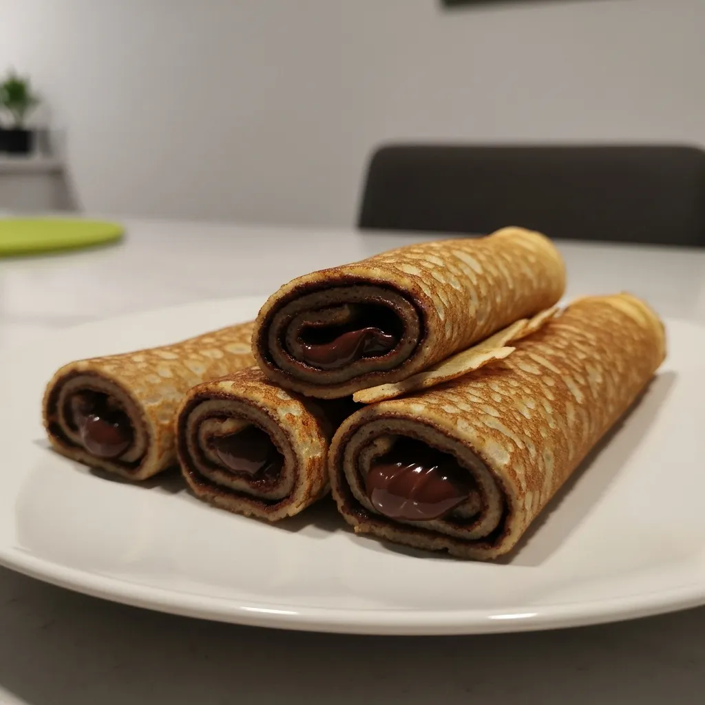 Handmade Chocolate-Filled Rolled Crêpes – So Easy, So Good! - tertiary view