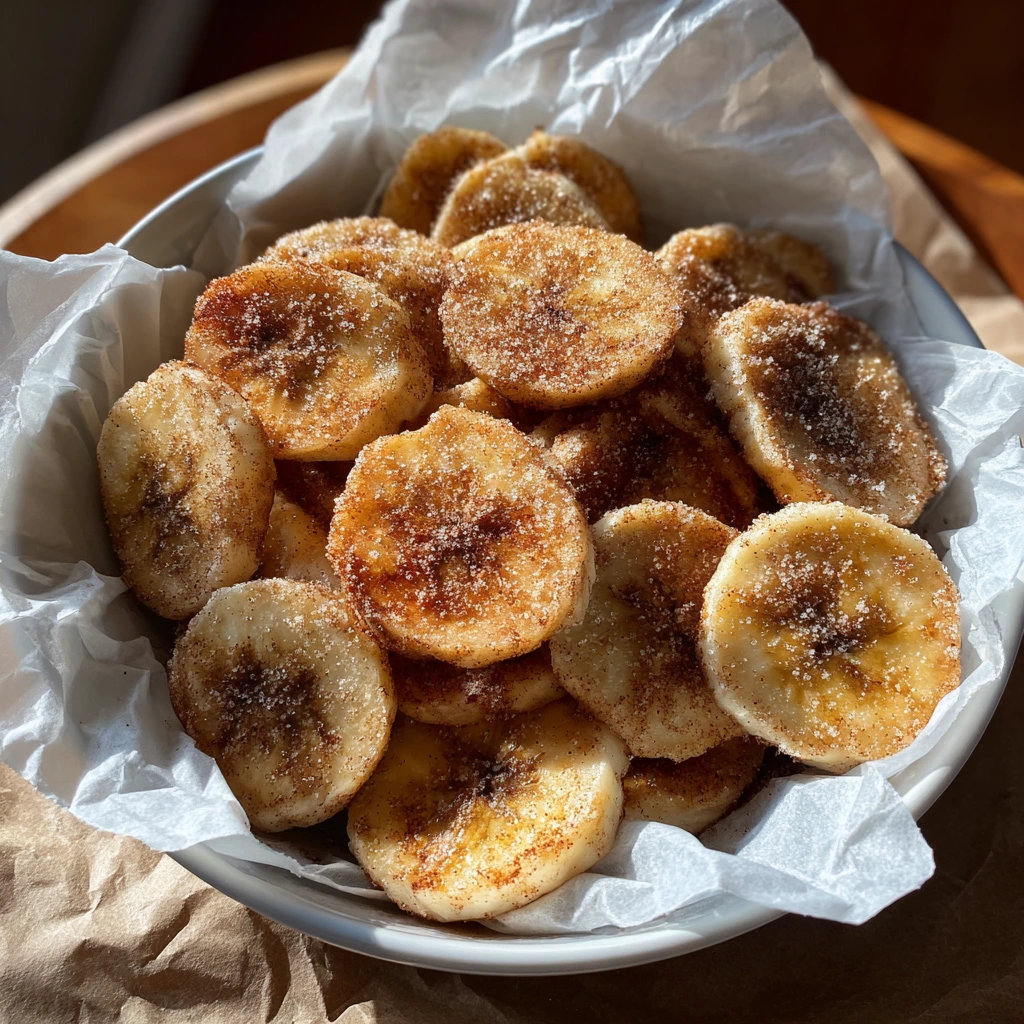 Crispy Air Fryer Cinnamon Banana Chips with a Sweet Crunch