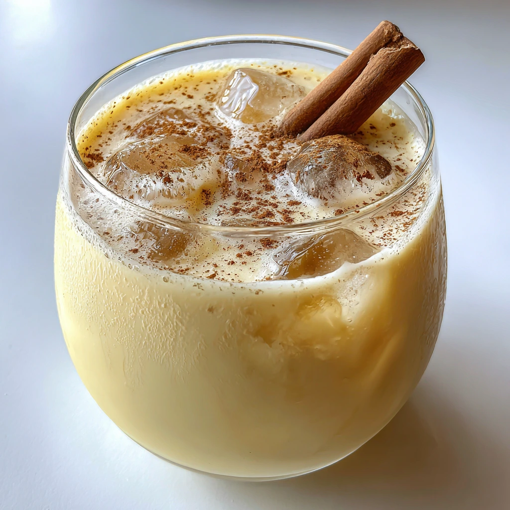 Decadent Amaretto Eggnog with Velvety Cream and Spices