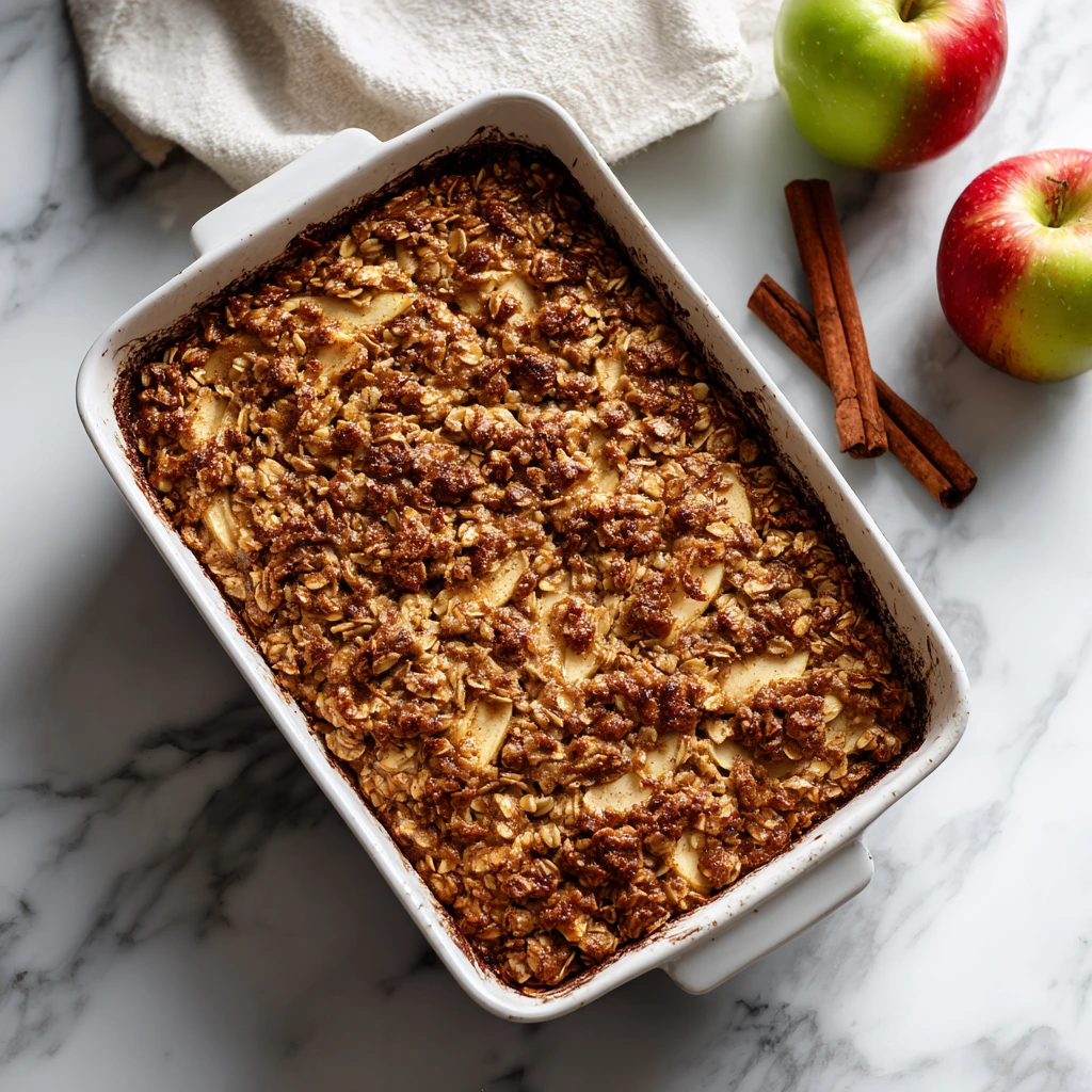 Deliciously Cozy Amish-Style Apple and Cinnamon Baked Oatmeal