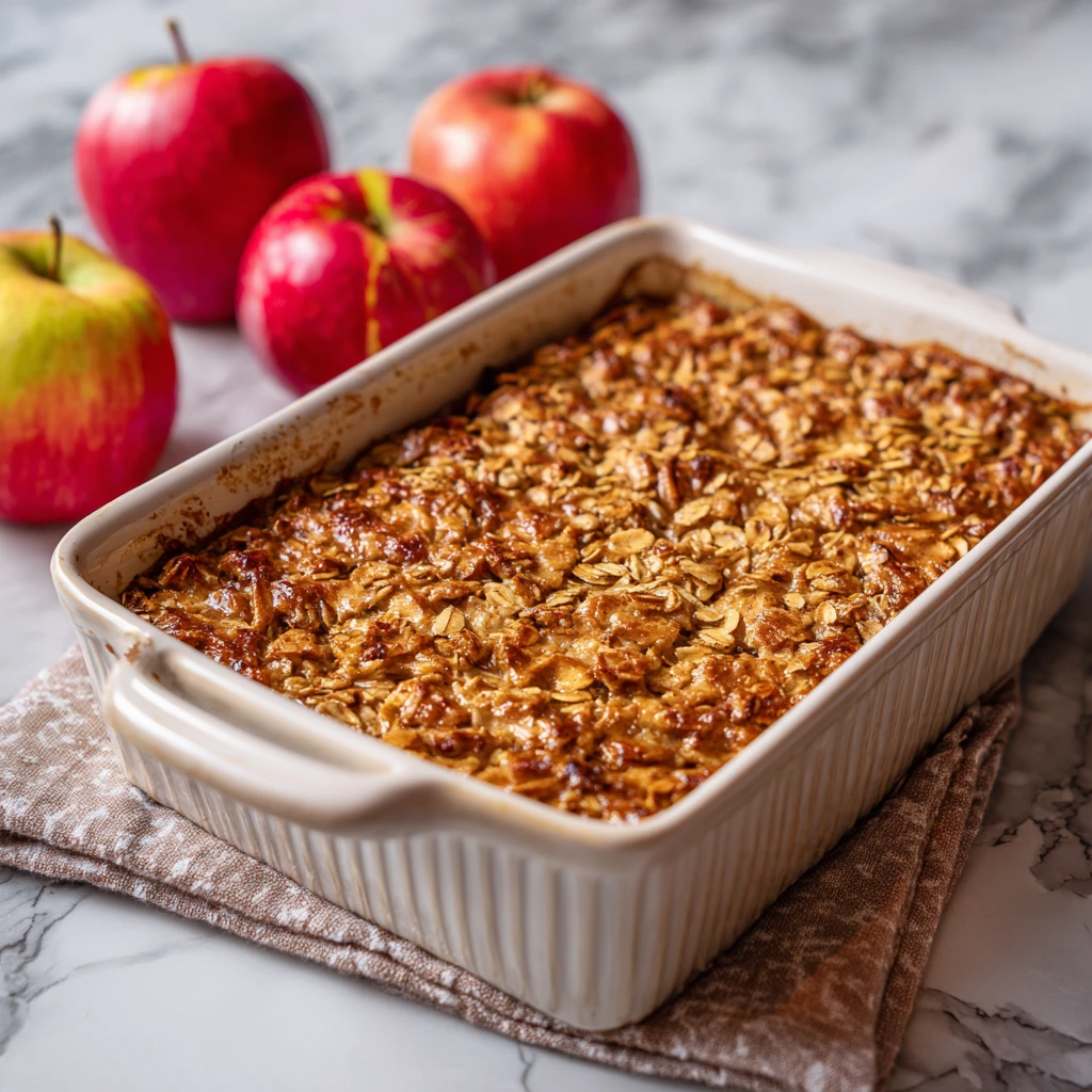 Deliciously Cozy Amish-Style Apple and Cinnamon Baked Oatmeal