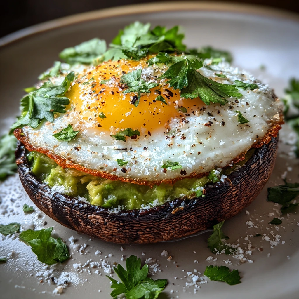 Delicious Avocado & Egg Stuffed Mushrooms with Creamy Texture