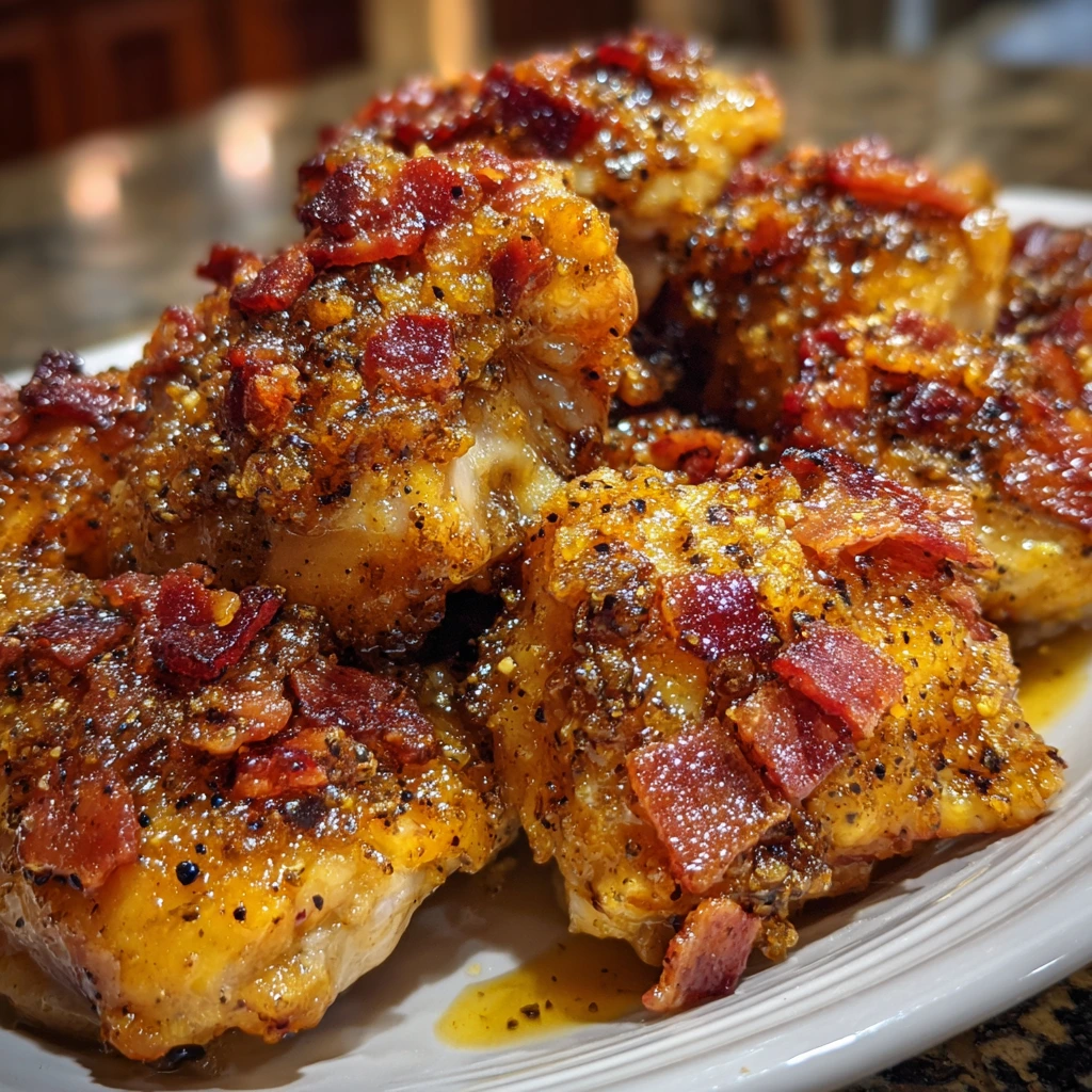 Sweet and Savory Bacon Brown Sugar Chicken with a Caramelized Glaze