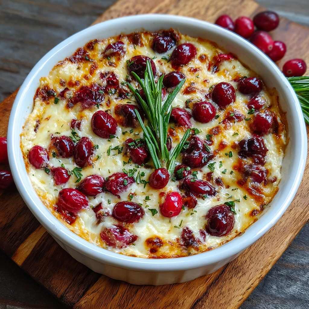 Decadent Baked Cranberry Cream Cheese Dip with Sugared Pecans