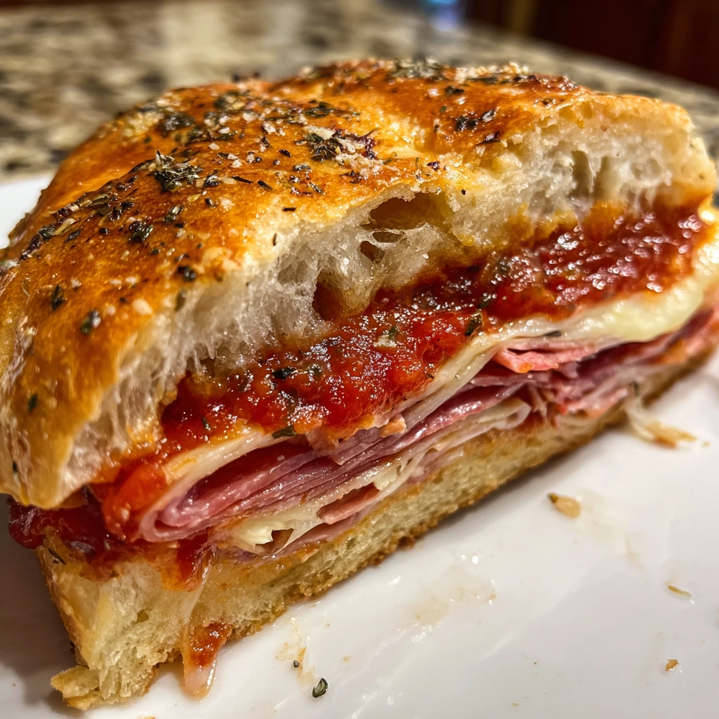 Savory Baked Italian Grinder Sandwiches with Pepperoni, Salami, and Provolone