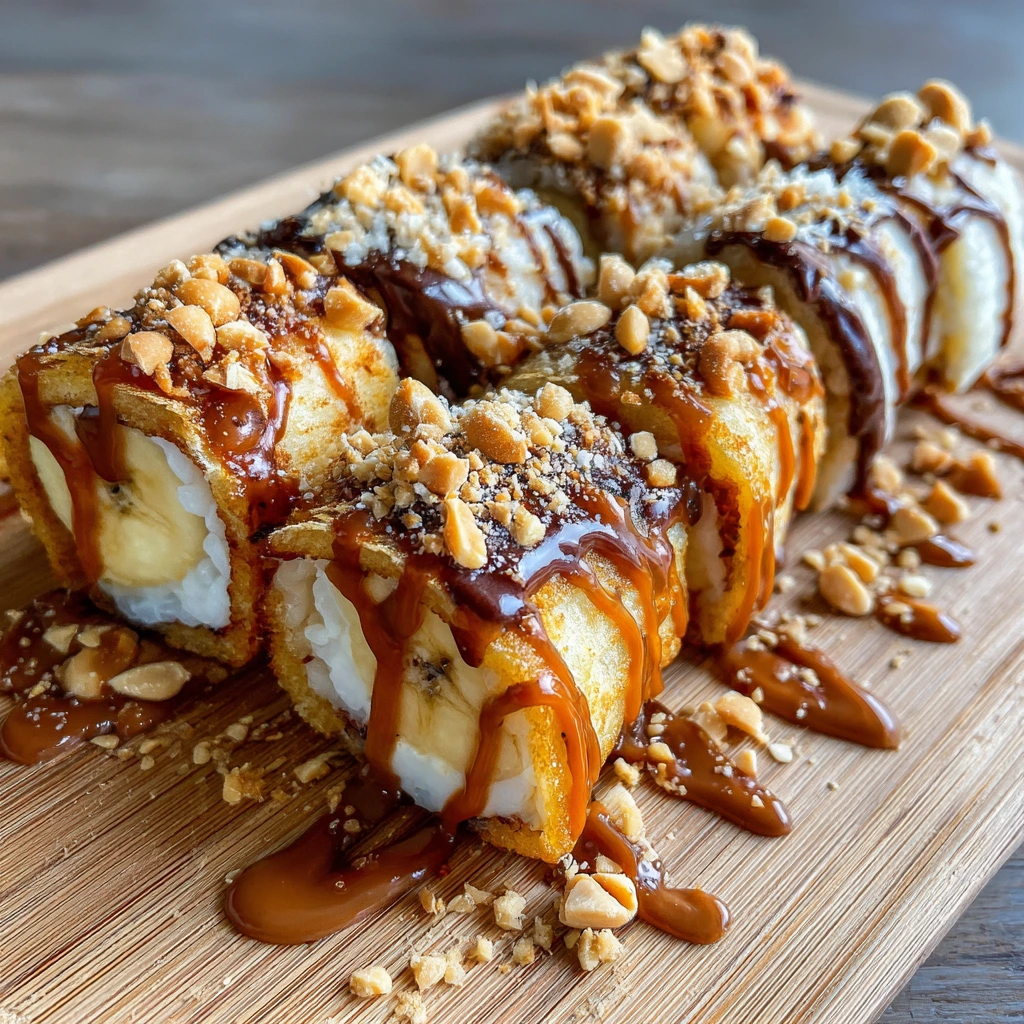 Deliciously Sweet and Nutty Banana Sushi Rolls for a Fun Treat