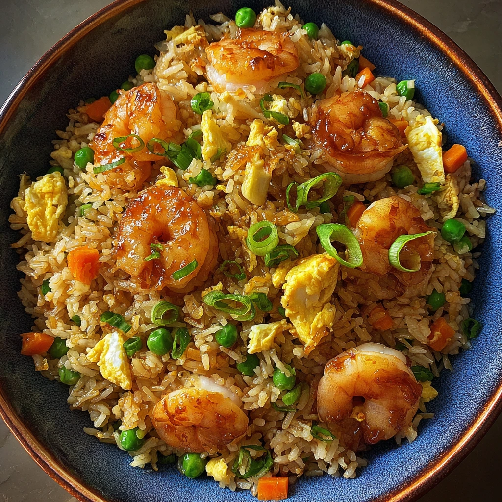 Spicy Sweet Bang Bang Fried Rice with Shrimp and Vegetables