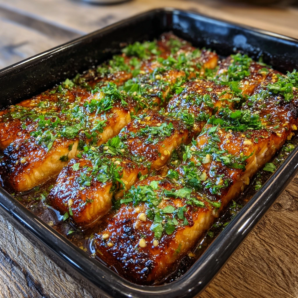 Irresistibly Spicy Bang Bang Salmon with Honey and Sriracha Glaze