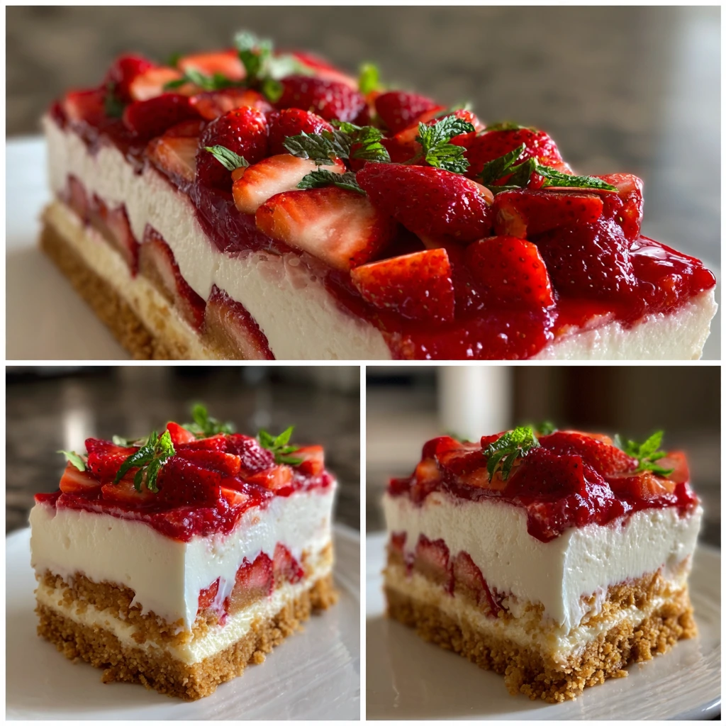 Berrylicious Strawberry Crunch Cheese Cake with a Delightful Crunchy Topping