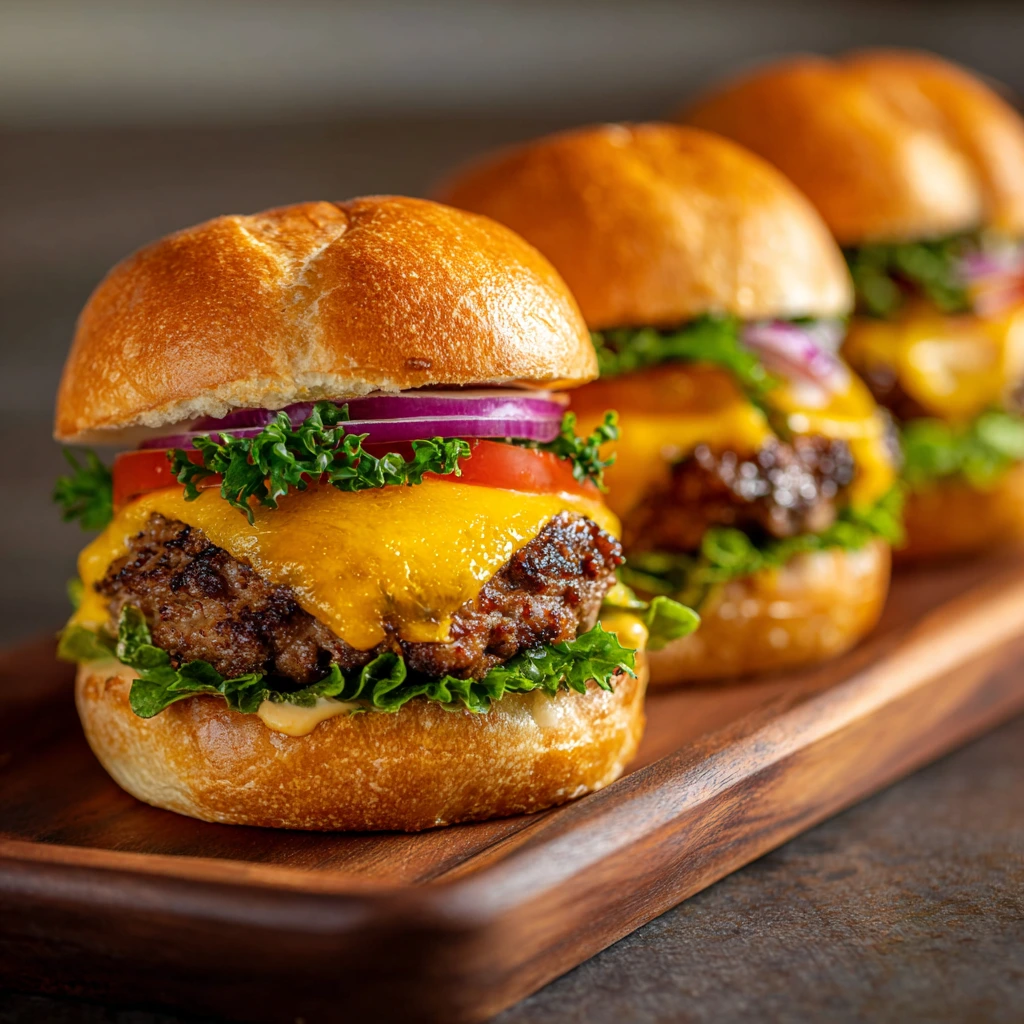 Ultimate Mini Big Mac Cheeseburgers with Savory Sauce and Crispy Lettuce