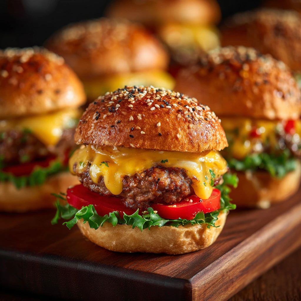 Ultimate Mini Big Mac Cheeseburgers with Savory Sauce and Crispy Lettuce