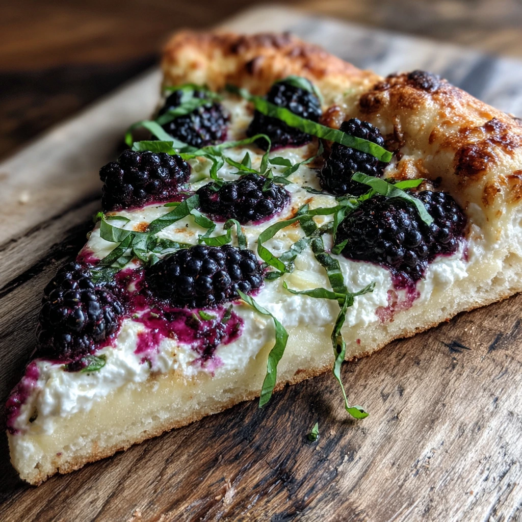 Savory Blackberry Basil Ricotta Pizza with a Sweet Twist