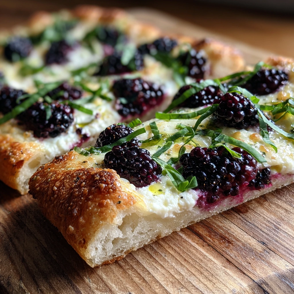 Savory Blackberry Basil Ricotta Pizza with a Sweet Twist