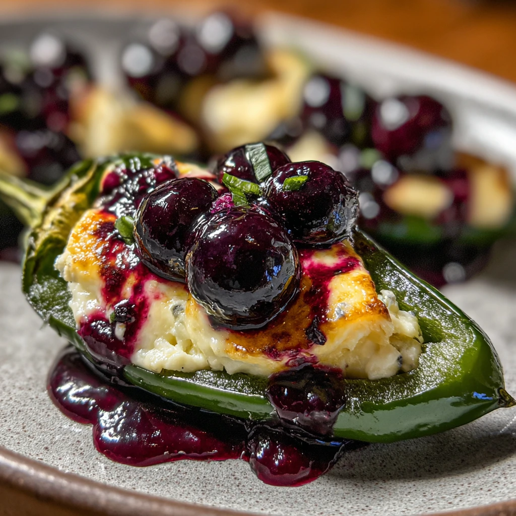 Deliciously Sweet and Savory Blueberry Brie Jalapeño Poppers