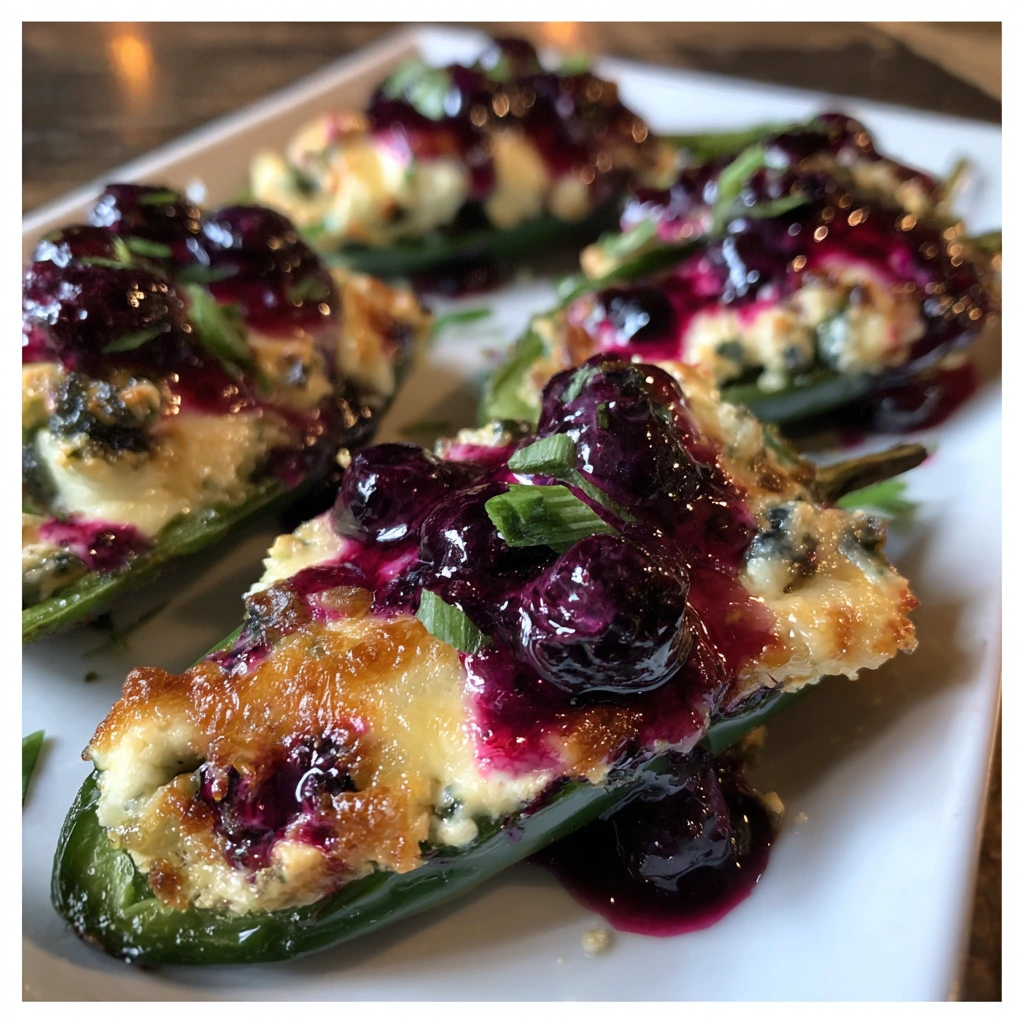 Deliciously Sweet and Savory Blueberry Brie Jalapeño Poppers