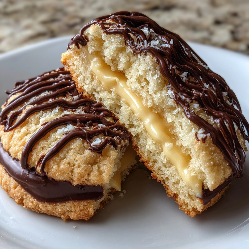 Decadent Boston Cream Pie Cookies with Custard Cream and Chocolate Glaze
