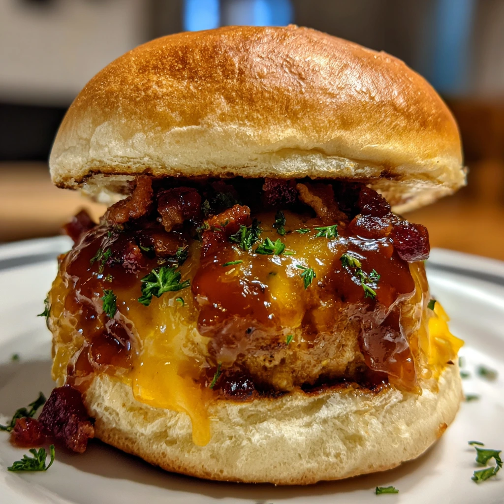 Savory Bourbon BBQ Bacon Cheeseburger Meatballs with a Touch of Sweetness