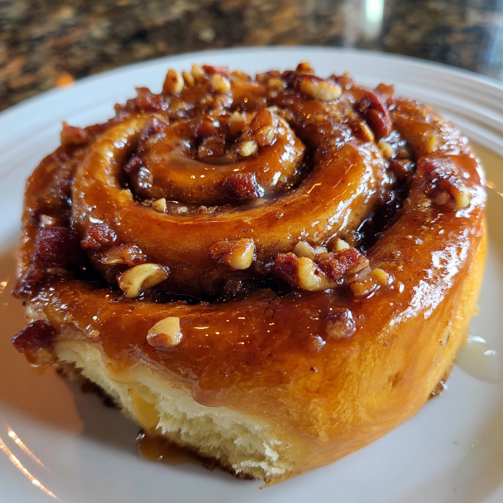 Decadent Bourbon Maple Bacon Cinnamon Rolls with Creamy Frosting