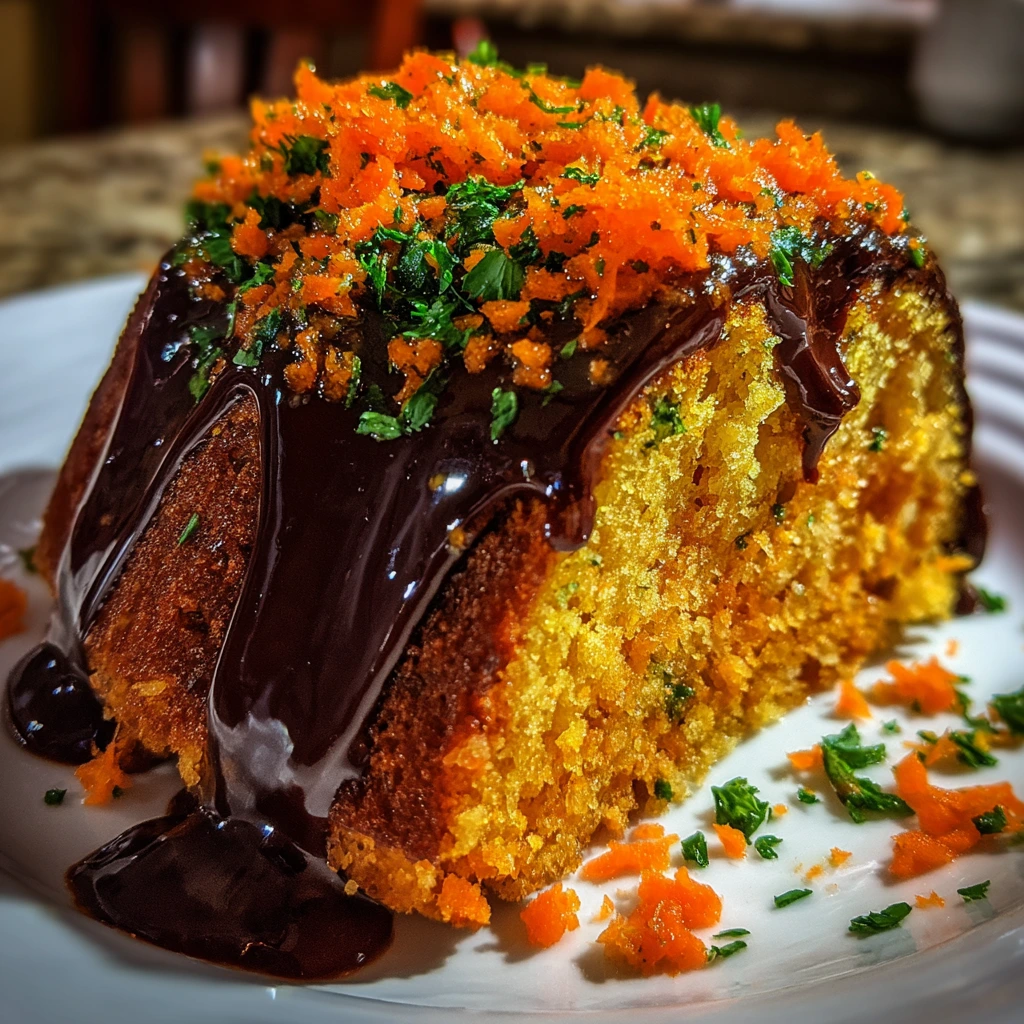 Deliciously Moist Brazilian Carrot Cake with Creamy Chocolate Frosting