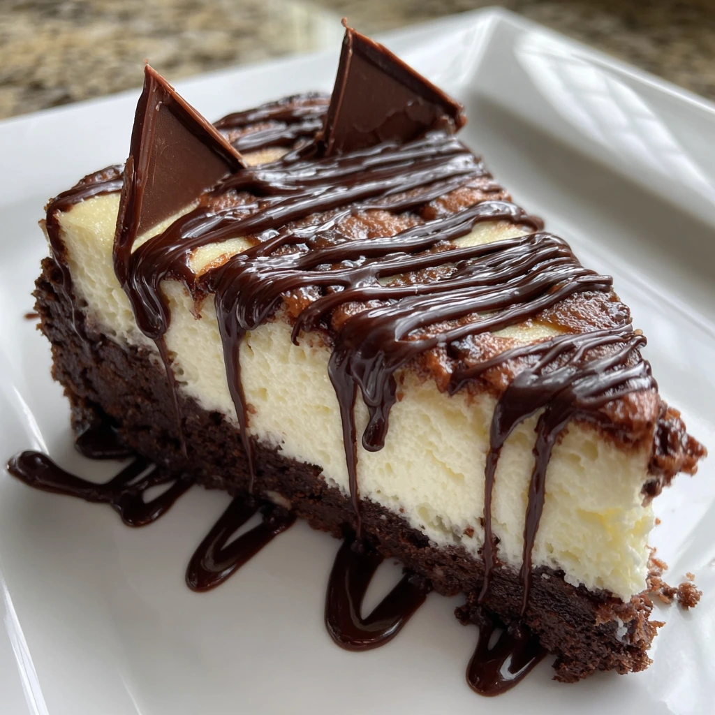 Decadent Brownie Bottom Cheesecake with Creamy Chocolate Swirl
