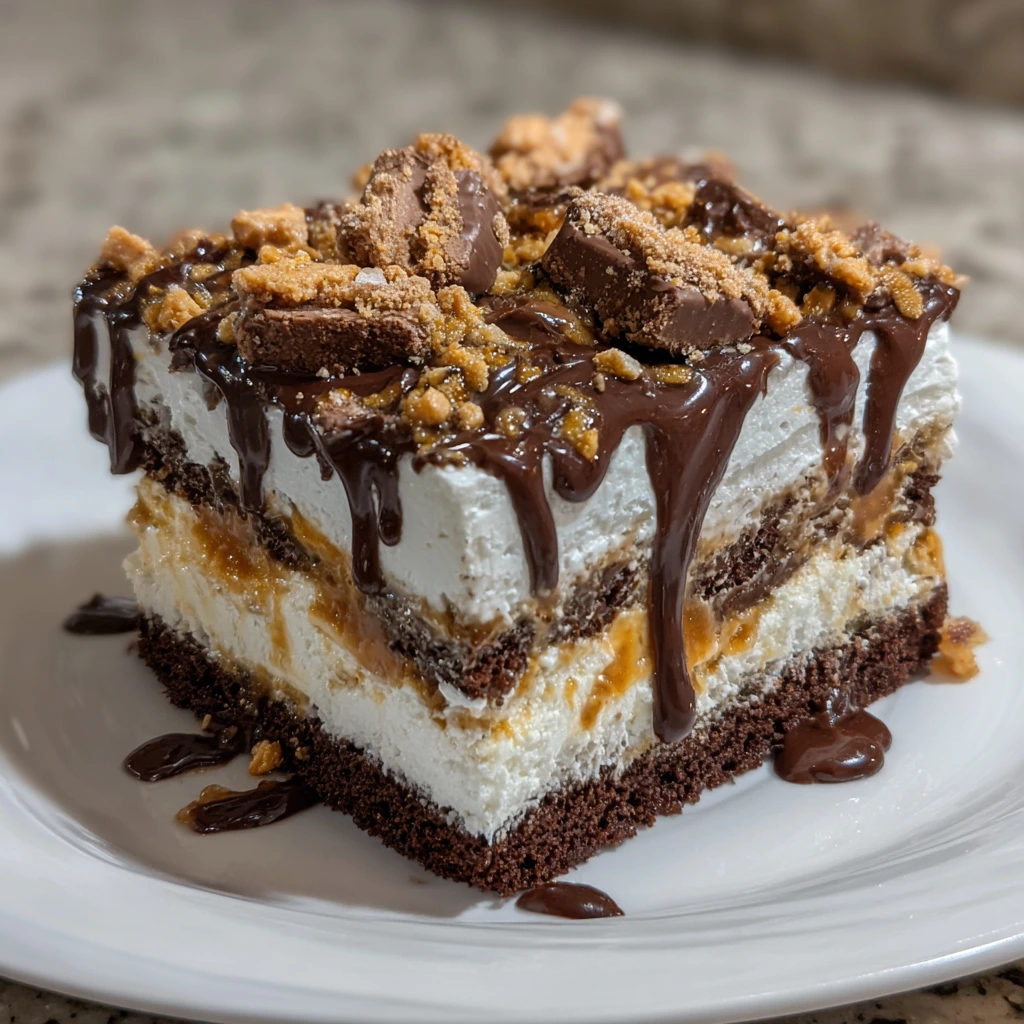 Decadent Butterfinger Bomb Cake with Rich Chocolate and Crunchy Peanut Butter