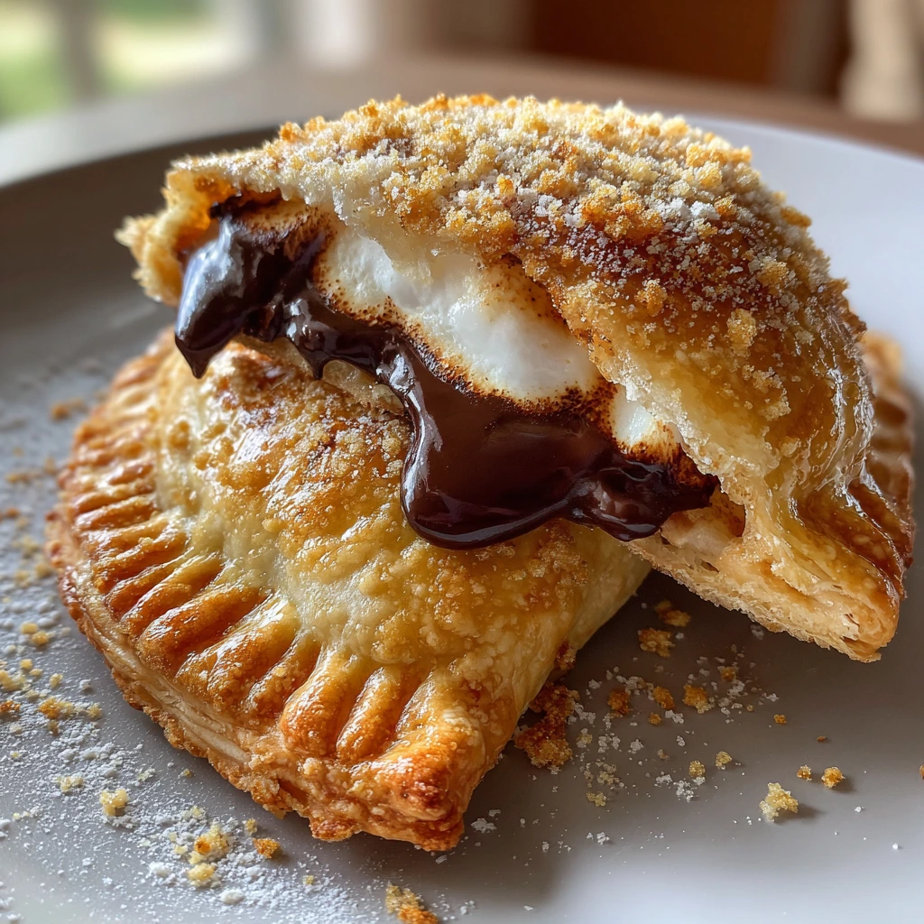 Decadent Buttery S'mores Hand Pies with Chocolate and Marshmallow Filling