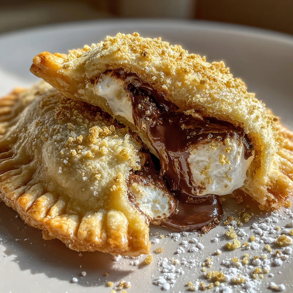 Decadent Buttery S'mores Hand Pies with Chocolate and Marshmallow Filling