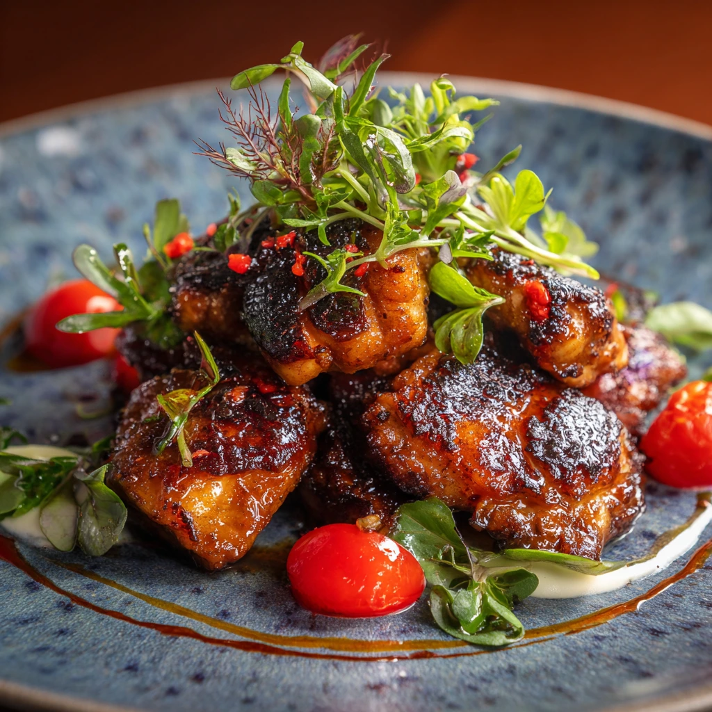 Savory Caramelised Soy Chicken with Honey and Garlic Glaze