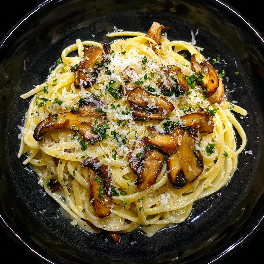 Savory Caramelized Leek and Mushroom Gruyere Pasta with Rich Cream Sauce