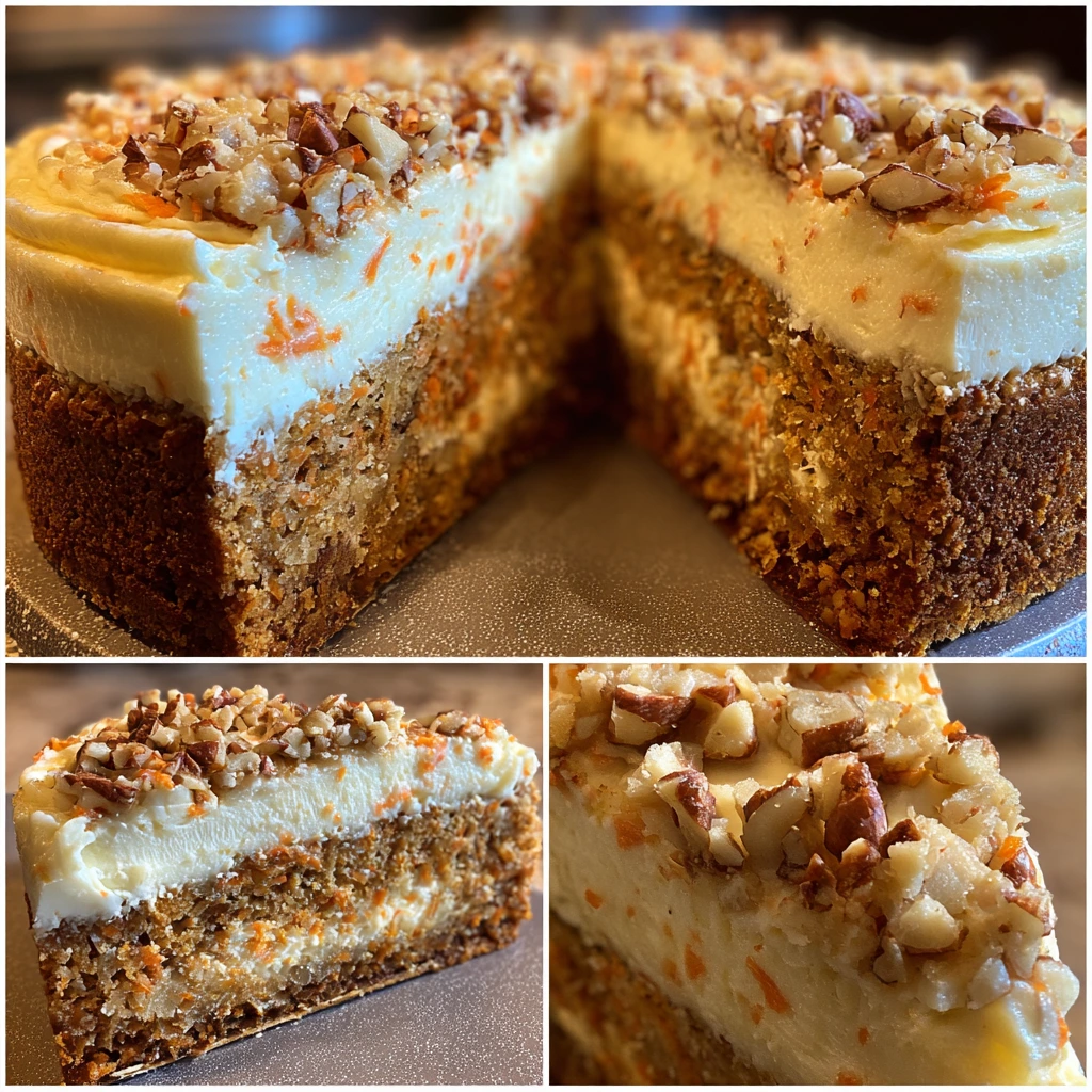 Decadent Carrot Cake Cheesecake with Creamy Topping for All Occasions