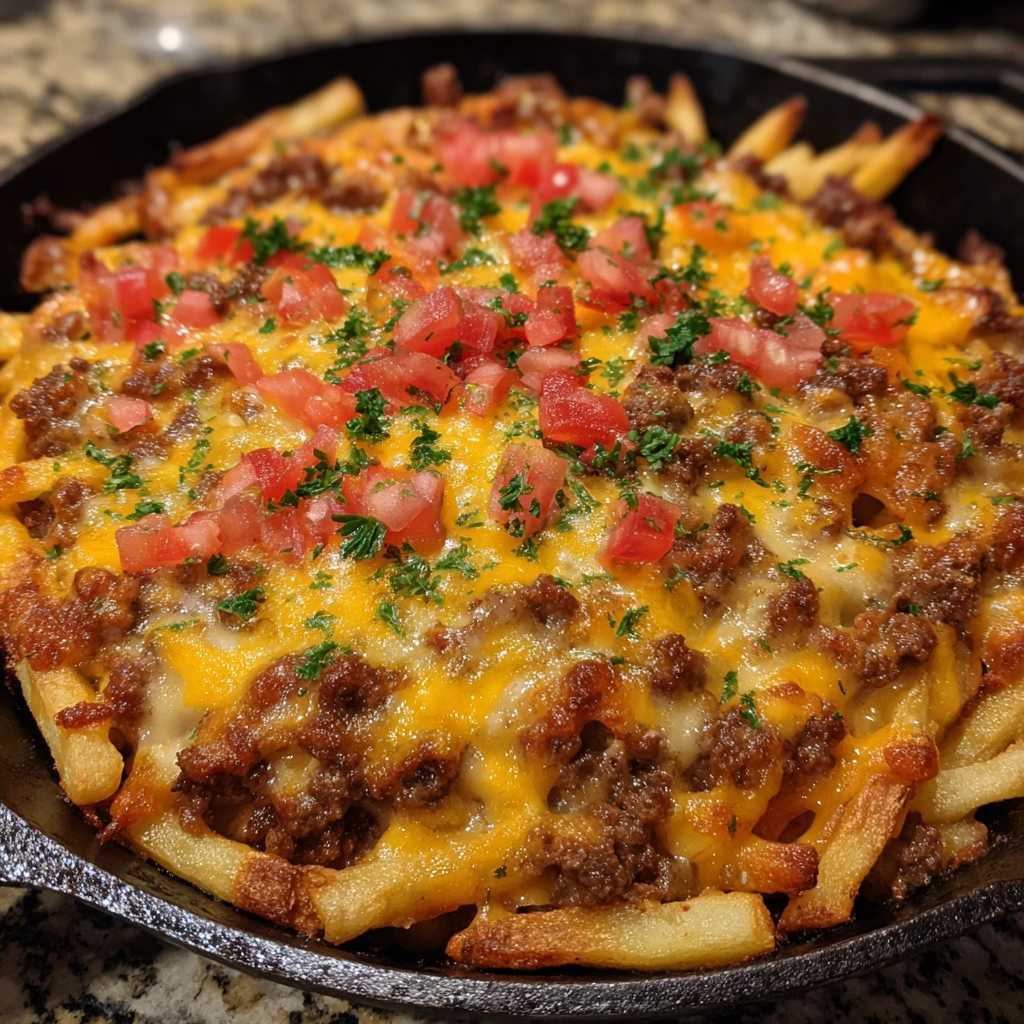 Decadent Cheeseburger Fry Casserole with Savory Beef and Creamy Cheese