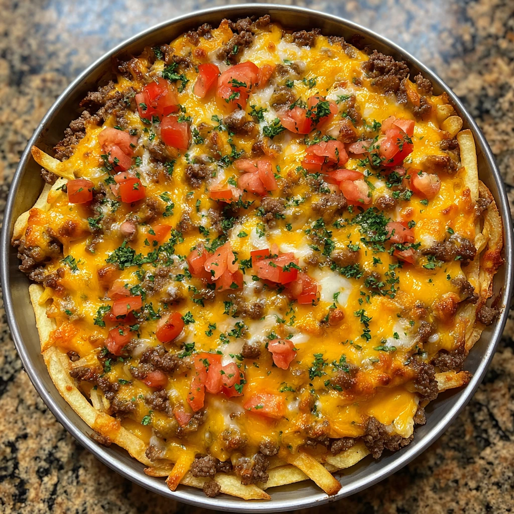 Decadent Cheeseburger Fry Casserole with Savory Beef and Creamy Cheese