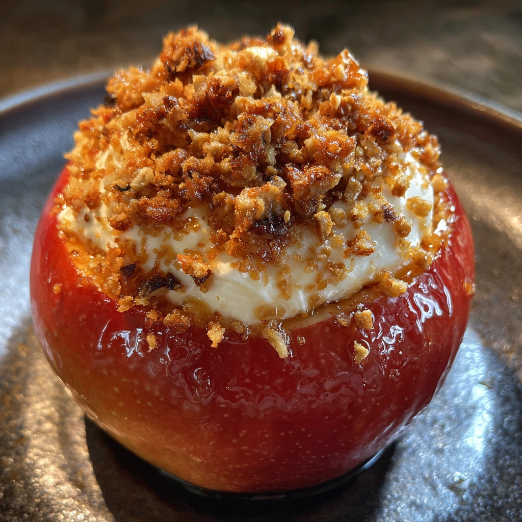Delightfully Sweet Cheesecake Stuffed Baked Apples with a Cinnamon Crust