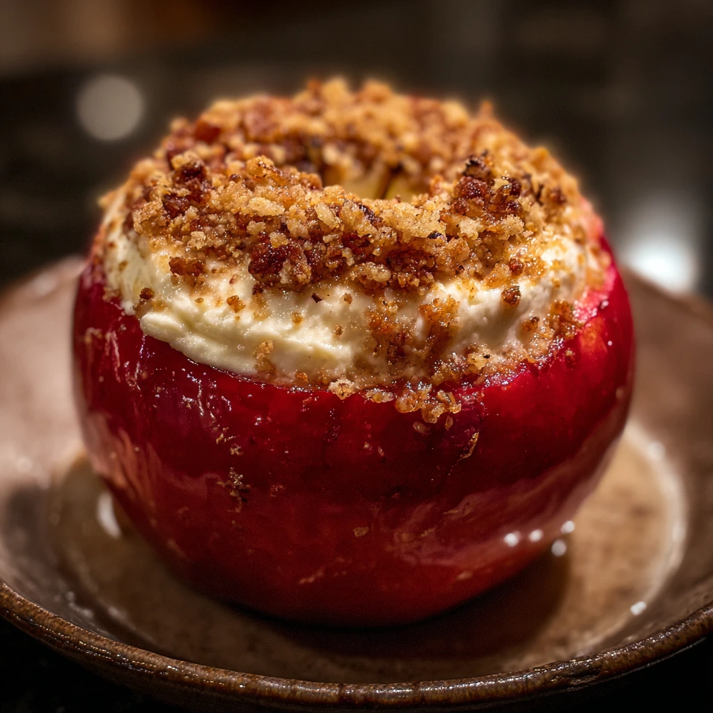 Delightfully Sweet Cheesecake Stuffed Baked Apples with a Cinnamon Crust