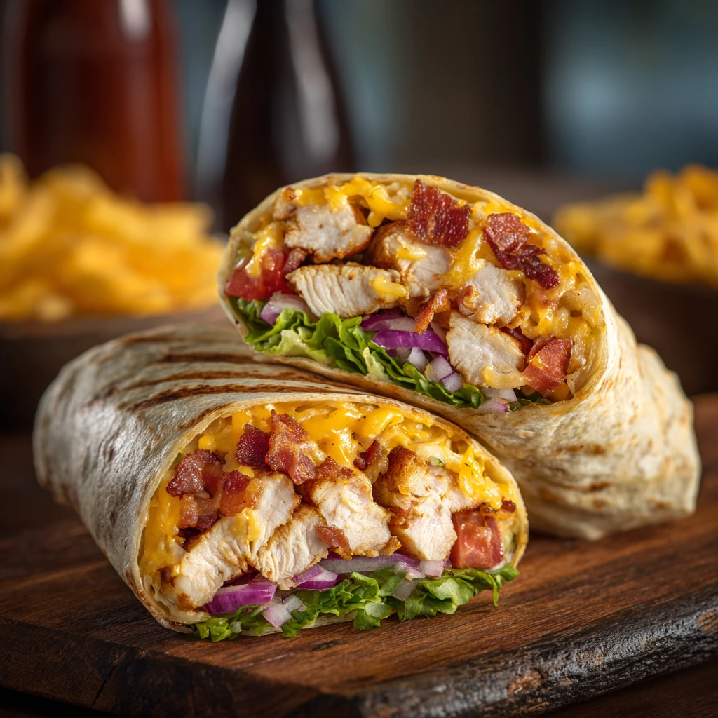 Deliciously Cheesy Garlic Chicken Wraps Loaded with Flavor