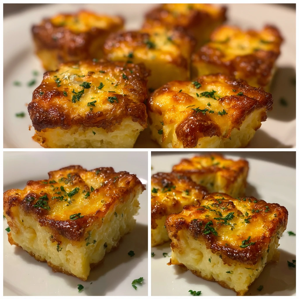 Crispy Cheesy Mashed Potato Puffs with Savory Herbs and Melty Cheese