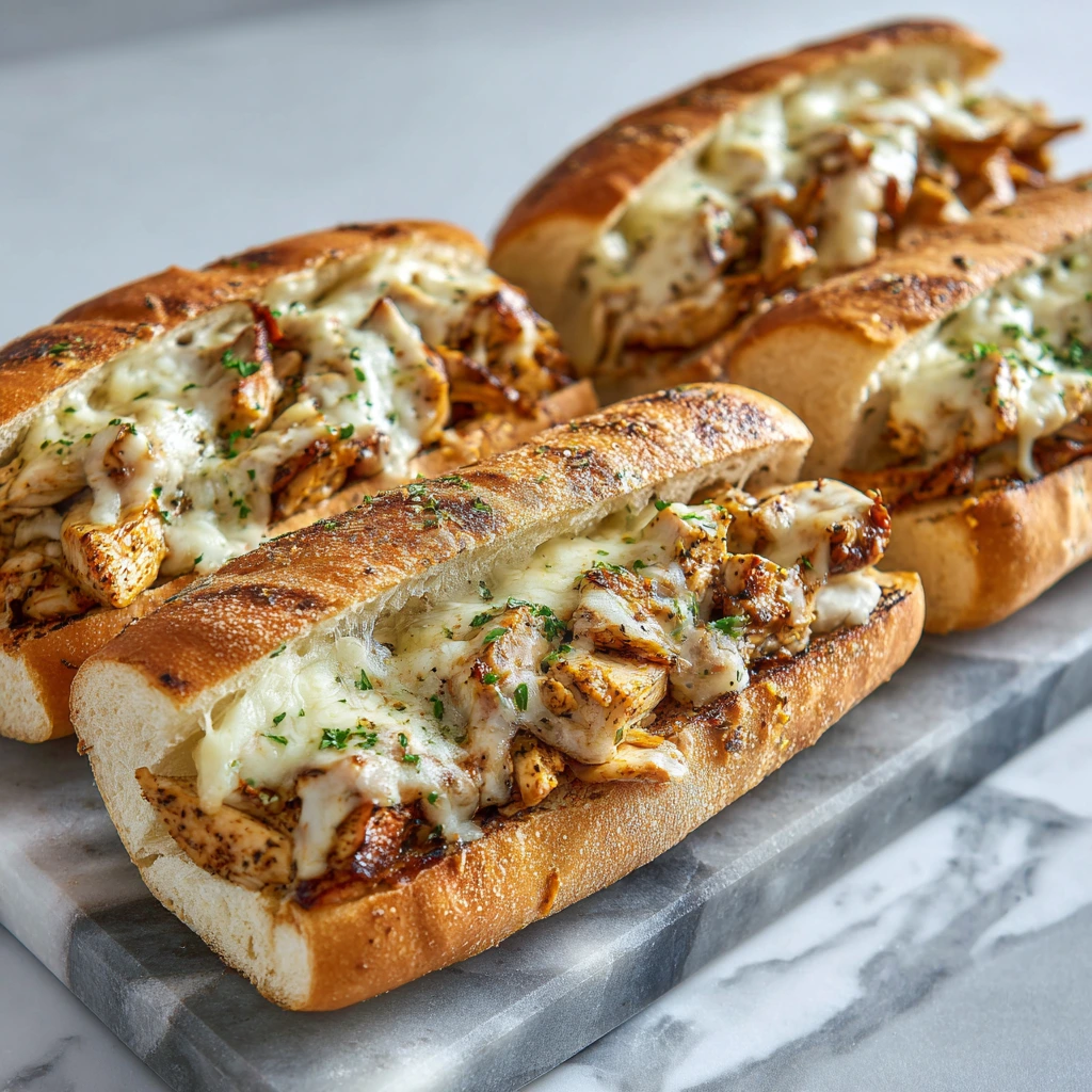 Savory Chicken Cheese Steak Sandwiches with Peppers and Onions