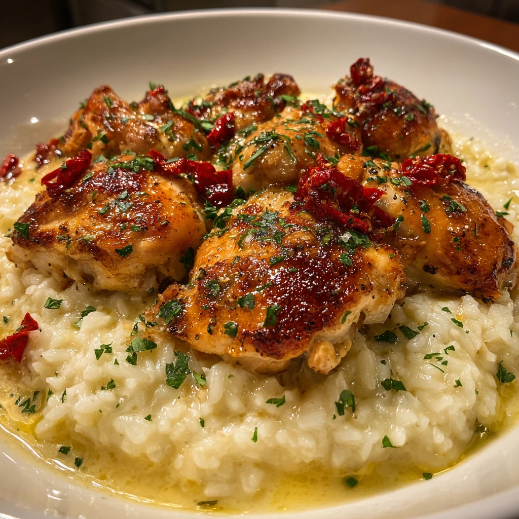 Savory Chicken Scampi with Creamy Garlic Parmesan Rice for Family Gatherings