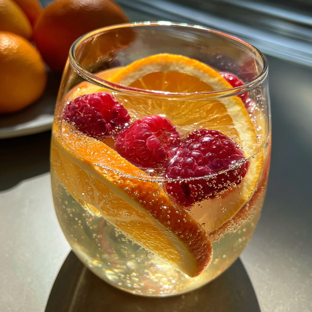 Delightfully Chilled Peach Moscato Sangria with Fresh Fruits and Herbs