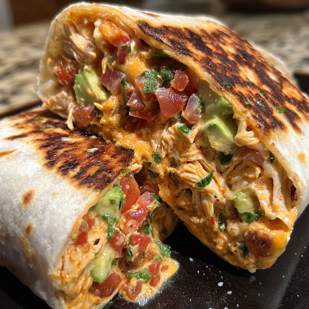 Flavor-Packed Chipotle Ranch Chicken Burrito with Fresh Ingredients