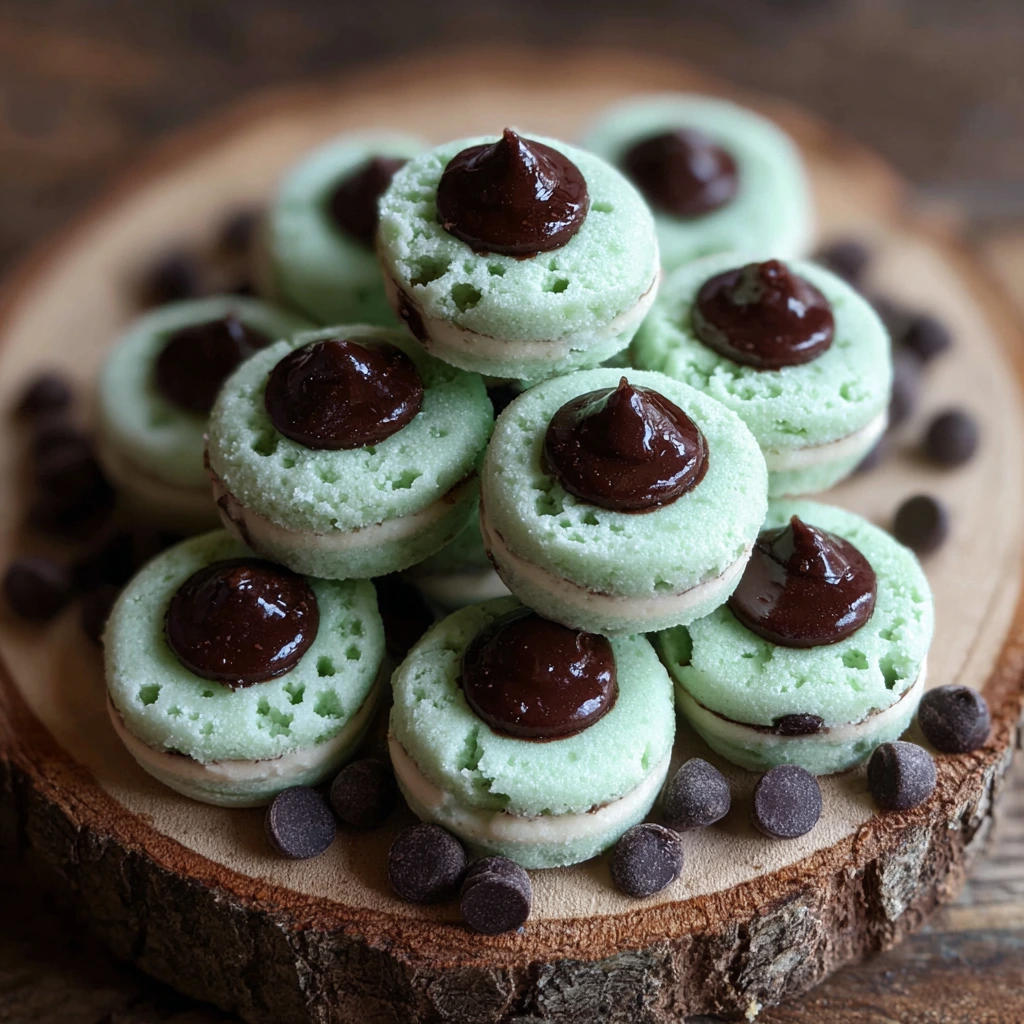 Decadent Chocolate Mint Cream Cheese Buttons with a Sweet Surprise