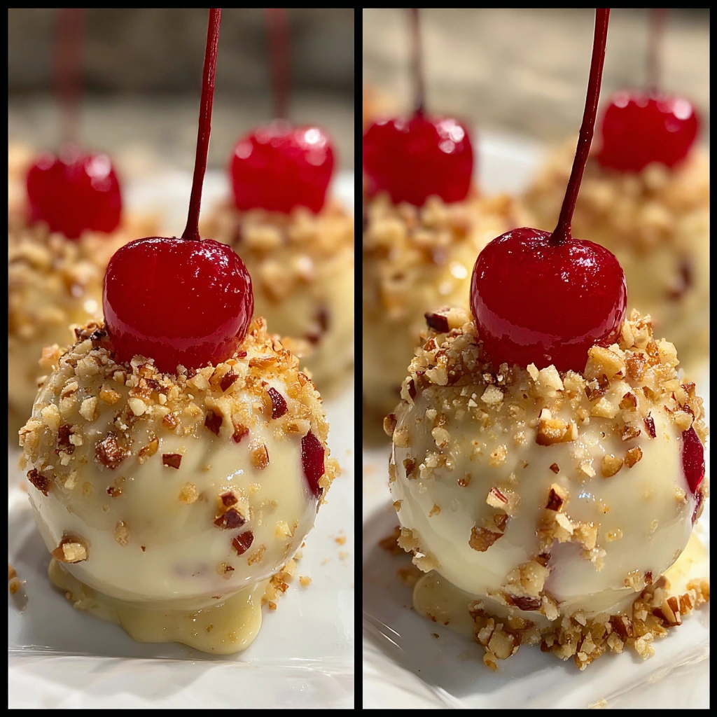 Delicious Festive Christmas Cherry Bombs with Cream Cheese and Chocolate