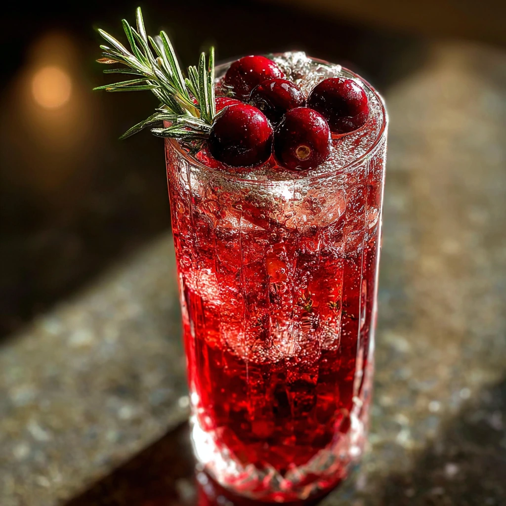 Festive Christmas Cherry Fizz Mocktail with Bubbly Sparkle and Sweet Flavor