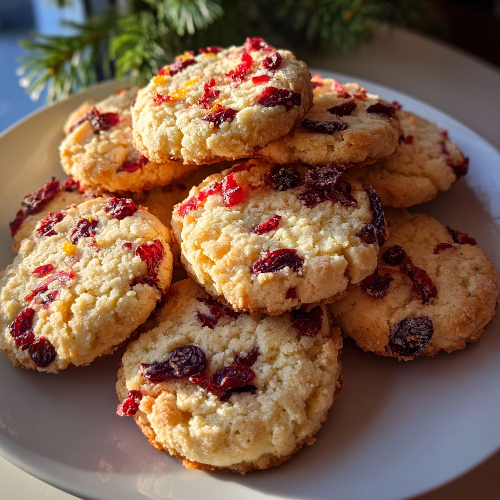 Delightfully Chewy Christmas Cranberry Orange Cookies with Zesty Citrus Flavor